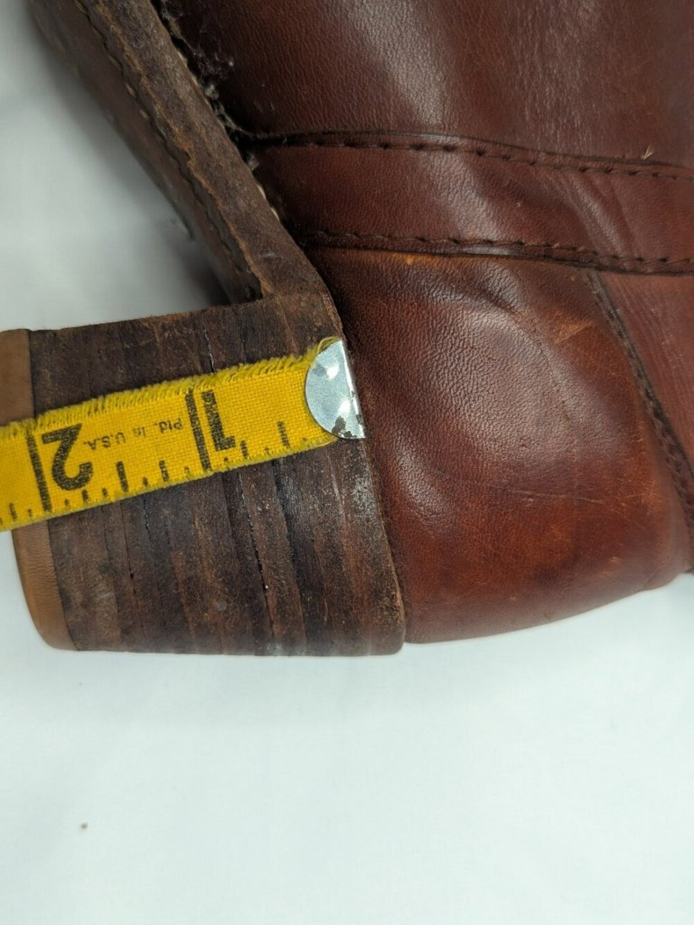 Vintage 1950-1970 FRYE Black Label Campus Stitch Tall Leather Boots 8558 6.5B - Picture 16 of 16